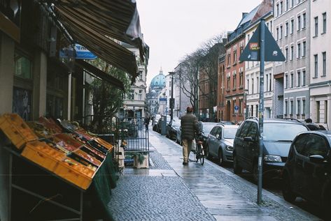 Berlin Film Photography, Film Camera Photography, Berlin Street, Fruit Market, Nyc Life, Old Camera, Cinematic Photography, City Aesthetic, 35mm Film