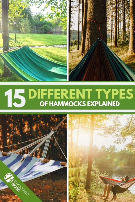 The right hammock can change the way you spend your leisure time when the weather gets warm. Learning about the different hammock styles is a great way to make the best decision! Hammock Ideas Backyard, Brazilian Hammock, Rope Hammock, Barbecue Pit, Backyard Hammock, Diy Hammock, Backyard Furniture, Lawn Furniture, Hammock Stand