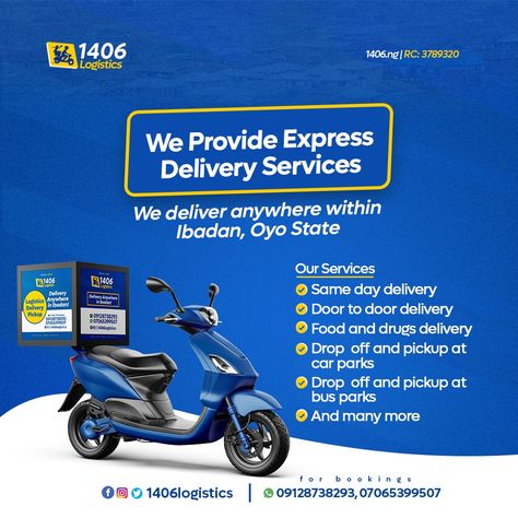 #delivery #logisitics #adflyer #flyer #expressdelivery #expressdeliveryinIbadan Christian Business Quotes, Poster Design Kids, Milk Delivery, Church Media Design, Social Media Advertising Design, Brand Advertising, Kiosk Design, Graphic Design Flyer, Flyer Design Inspiration