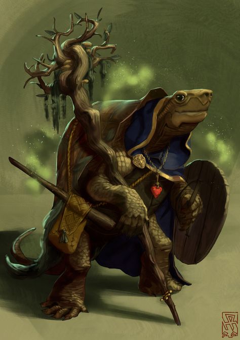 Tortle Druid, Circle Of Spores Druid, Spores Druid, Sci Fi Character Art, Dnd Druid, D D Races, Fantasy Races, Dungeons And Dragons Characters, Dnd Characters