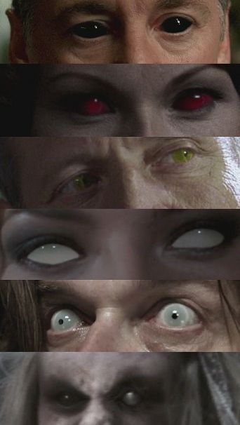 Demon Eyes from Supernatural #SPN 1. Demon 2. Cross Roads Demon 3. Yellow Eyed Demon (Azazel) 4. White Eyed Demon (Lilith) 5. Samhain  6. Acheri Demon Found on the SPN Wiki! (holly) Azazel Supernatural, Supernatural Villains, Eye Aesthetics, Types Of Demons, Fantasy Story Ideas, Bobby Singer, Demon Eyes, Human Soul, White Eyes