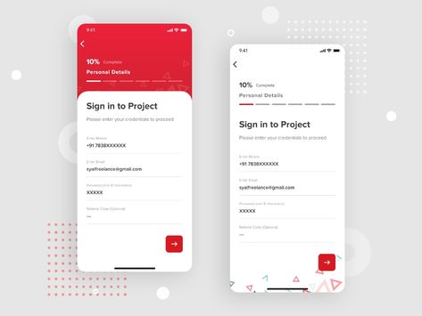 Step Registration - Freebie by Akshay Syal on Dribbble Mobile App Registration Screen, Step Ui, Steps App, Software Ui Design, App Inspiration, Mobile Ux, Mobile Ui Design, Multi Step, App Ui Design