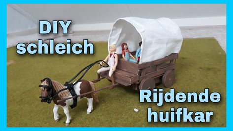 Diy Covered Wagon, Horse Stalls Diy, Schleich Ideas, Diy Horse Toys, Schleich Diy, Horse Tack Diy, Barn Layout, Diy Horse Barn, Schleich Horses