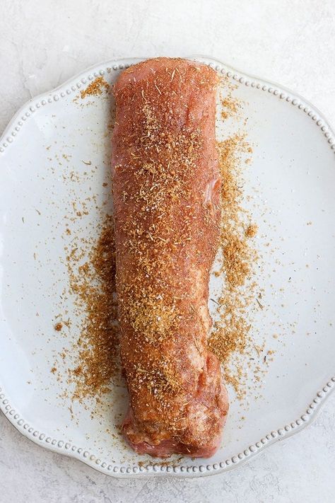 Sous Vide Pork Tenderloin - Fit Foodie Finds Pork Tenderloin Sous Vide, Dry Rub Pork, Tenderloin Tacos, Sous Vide Pork Tenderloin, Pork Tenderloin Tacos, Pork Dry Rubs, Sous Vide Pork, Pork Seasoning, Fit Foodie Finds