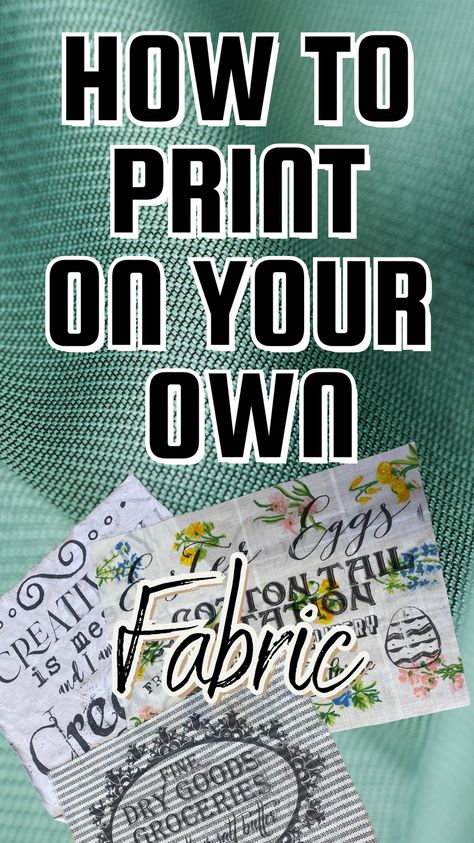 Ink Printing On Fabric, Print On Fabric With Laser Printer, Printing On Fabric Inkjet, Diy Printed Fabric, How To Print On Fabric Inkjet Printer, How To Print On Clothes, How To Print On Fabric At Home, Print On Fabric Diy, How To Print On Fabric