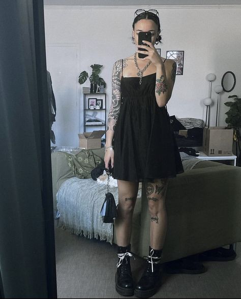 Goth Summer Outfits, Summer Goth Outfits, Alt Summer Outfits, Alt Outfits, All Black Outfit, Goth Outfits, Alternative Outfits, Soft Grunge, Dark Fashion