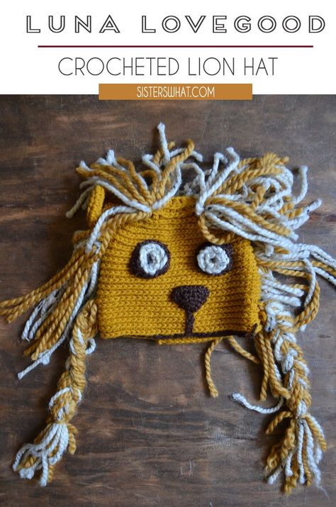 such a fun costume idea to crochet a hat to go with any Halloween costume. Perfect for Luna Lovegood or just for a fun Lion Costume. Luna Lovegood Lion Hat, Crochet Lion Hat, Luna Lovegood Lion, Luna Costume, Basic Crochet Hat, Crochet A Hat, Hat Halloween Costume, Harry Potter Crochet, Lion Hat