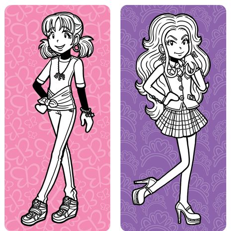 Dork Diaries Coloring Pages, Girly Nostalgia, Dork Diaries Characters, Dork Diary, Dork Diaries Series, Dork Diaries Books, Sketch Doodles, Cute Easy Paintings, Book Character Costumes