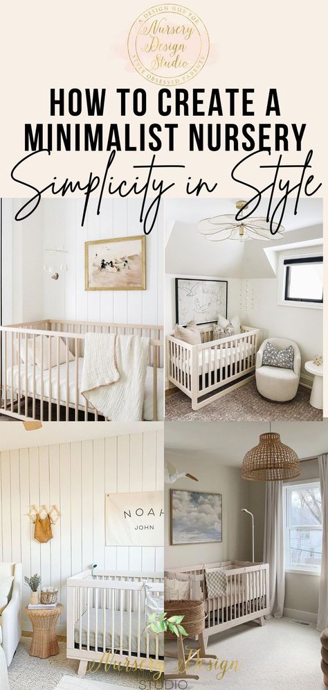 Below, we'll share how to create a minimalist nursery that balances functionality and aesthetics. Shared Nursery Ideas, Boys Nursery Ideas, Nursery Design Board, Girls Nursery Ideas, Nursery Ideas Neutral, Minimal Nursery, Shared Nursery, Simple Window Treatments, Small Nursery Ideas