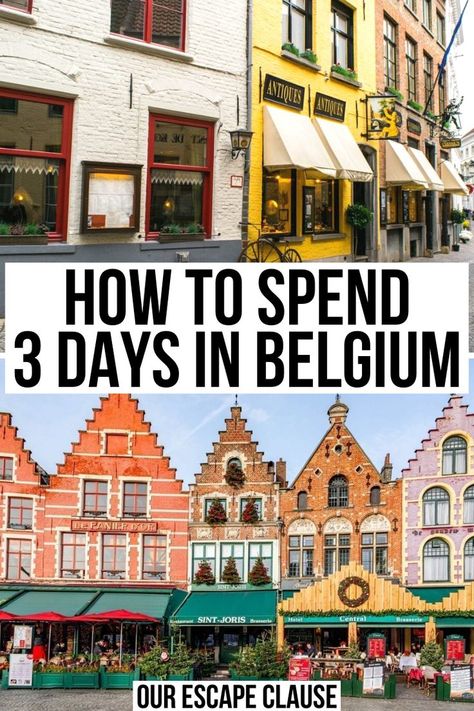 Have 3 days in Belgium and wondering what to do? This guide will help you plan the perfect short trip to Belgium!  a few days in Belgium | places to visit in Belgium | where to go in Belgium | things to do in Belgium | things to see in Belgium | 3 days in Belgium itinerary | Belgium vacation | Belgium travel | Europe city breaks | bruges travel | ghent travel | brussels travel | places to see in Belgium | prettiest places in Belgium Belgium Travel Guide, Visiting Belgium, Belgium Itinerary, Belgium Vacation, Belgium Trip, Brussels Belgium Travel, Europe Backpacking, Brussels Travel, Visit Belgium