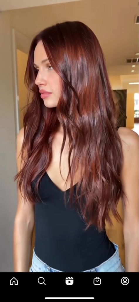 Orchard Red Hair Color, Auburn Hair Summer, Dark Brown Hair With Red Tent, Foxy Red Hair, University Hairstyles Curly Hair, Redish Brunette Hair Color, Dark Auburn Hair Olive Skin, Dark Wine Colored Hair, Redish Hair Colour