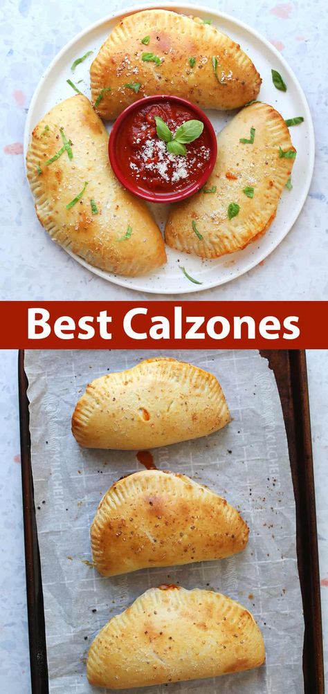 Calzone Recipe With Pizza Dough, Pizza Calzone Recipe, Easy Calzone Recipe, How To Make Calzones, Easy Calzone, Calzone Dough, Calzone Recipe Easy, Homemade Calzone, Calzone Recipes