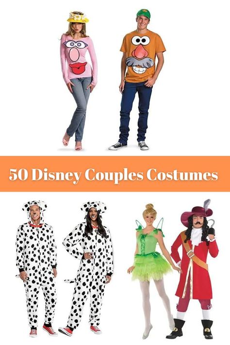 Disney Fancy Dress Couples, Disney Pairs Costume, Disney Character Couples Costumes, Disney Couple Bounding, Disney Couple Cosplay, Simple Disney Couple Costumes, Couple Disney Halloween Costumes, Disney Duo Costumes Couples, Disney Pair Costumes