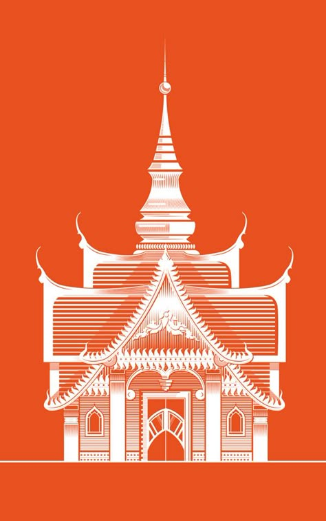 Check out at  https://www.behance.net/gallery/Thai/9959725 Thai Illustration Graphics, Thai Architecture, Thailand Design, Thai Pattern, Thai Design, Thailand Art, Conceptual Drawing, Thai Art, Thai Style