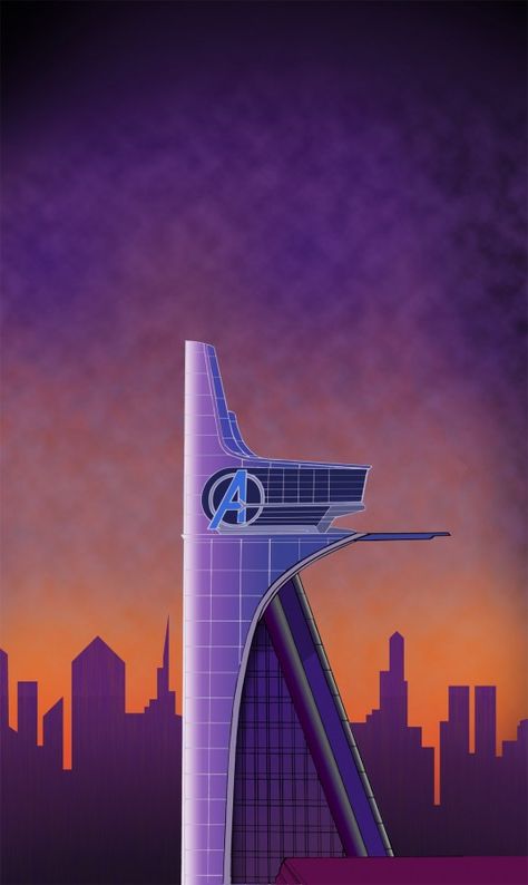 Avengers Tower | Blue Crayon Avengers Tower Drawing, Avengers Headquarters, Stark Tower, Avengers Tower, Marvel Wallpaper Hd, Blue Crayon, Marvel Background, Avengers Art, Marvel Drawings