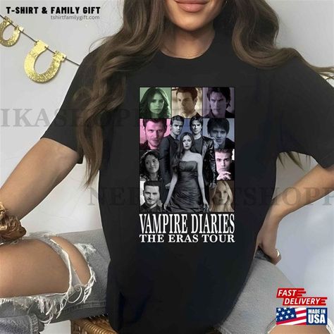 Vampire Diaries Print T-Shirt Fan The Eras Tour Damon Salvatore Stephan Elena Era Merch Shirt Gift Tshirt Hoodie Classic Check more at https://tshirtfamilygift.com/product/vampire-diaries-print-t-shirt-fan-the-eras-tour-damon-salvatore-stephan-elena-era-merch-shirt-gift-tshirt-hoodie-classic/ Merch Shirt, Damon Salvatore, Love Shirt, Music Love, Eras Tour, Family Gifts, Family Shirts, Vampire Diaries, Print T Shirt