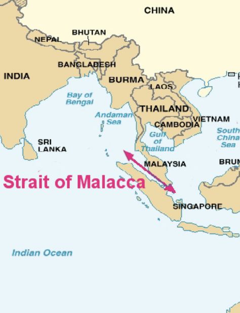 PATH: Strait of Malacca Geography Classroom, Continents And Countries, Strait Of Malacca, Denpasar Bali, World Atlas, Geography Map, Bay Of Bengal, Hand Pictures, History Lessons