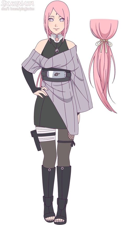 Naruto Clothes Design, Naruto Ninja Outfits, Memory Hyuga Haruno, Naruto Oc Outfit, Hyuga Clan, Kunoichi Outfit, Memory Hyuga, Naruto Clothing, Oc Manga