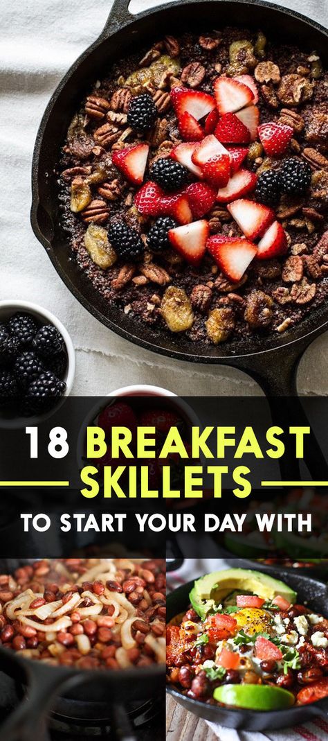 18 Easy And Delicious One-Pan Breakfasts Breakfast Skillets, Skillet Breakfast, Breakfast Skillet Recipes, Ideas For Breakfast, Breakfast Skillet, Food Vegetarian, Skillet Recipes, Cast Iron Recipes, Cast Iron Cooking