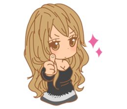 Gyaru Line Stickers, Gyaru Stickers, Gyaru Girl, Manic Pixie Dream Girl, Color Drawing Art, Pix Art, Kawaii Core, Love And Friendship, Pink Girly Things