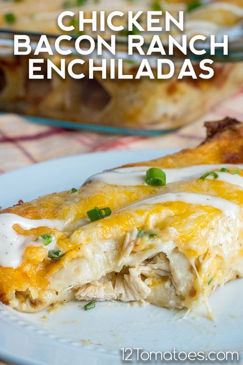 Chicken Bacon Ranch Enchiladas, Ranch Enchiladas, Ranch Chicken Enchiladas, Winter Soup, Chicken Recipies, Cheese Enchiladas, Ground Chicken Recipes, Spanish Recipes, Creative Cooking