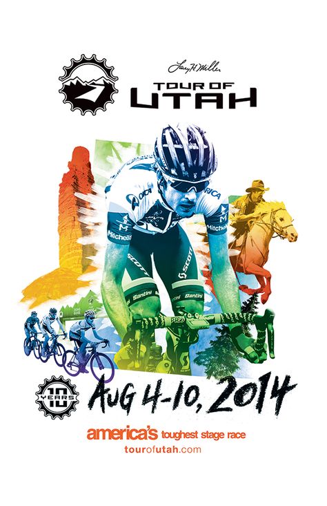 Tour of Utah 2014 Cycling Flyer Design, Cyclothon Poster, Cycling Race Poster, Cycling Event Poster, Cycling Event, Cycling Posters, Gym Poster, Cycling Design, Graphics Design Ideas