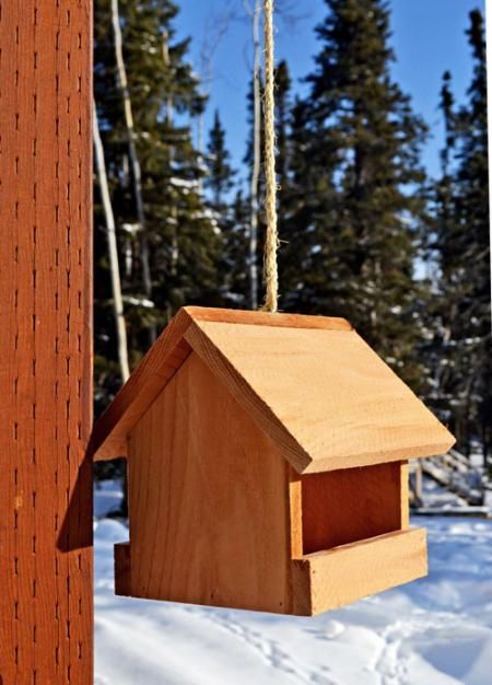 Kids Kit Project: $2 Cedar Birdfeeder Cedar Bird Feeder, Outdoor Friends, Bird House Plans Free, Wood Bird Feeder, Bird Feeder Plans, Wooden Bird Feeders, Bird House Feeder, Bird House Plans, Bird House Kits