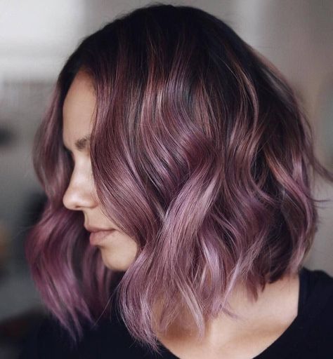 Balayage Short, Brown Ombre Hair, Balayage Hair Dark, Lavender Hair, Brunette Balayage Hair, Ombré Hair, Hair Color Purple, Balayage Hair Blonde, Short Hair Balayage