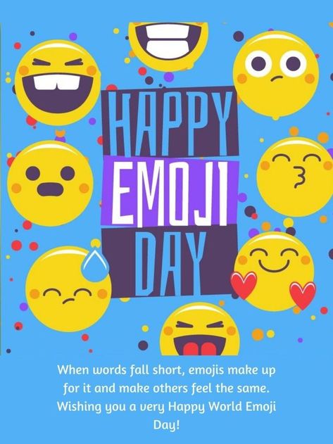 World Emoji Day! Emoji Day, World Emoji, World Emoji Day, Day Wishes, Feelings, Fictional Characters