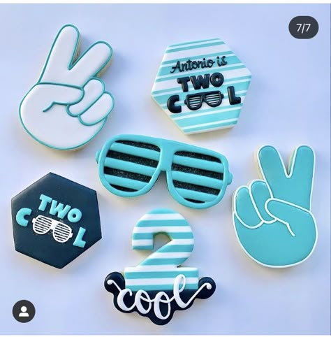 Two Cool Birthday Party Food Ideas, One Cool Dude First Birthday Theme, Two Cool Birthday Party Food, Two Cool Cake Ideas, Two Cool Birthday Party Decorations, 2 Cool Birthday Theme, 2 Cool Birthday Cake, Two Cool Birthday Party Theme, Two Cool Birthday Cookies