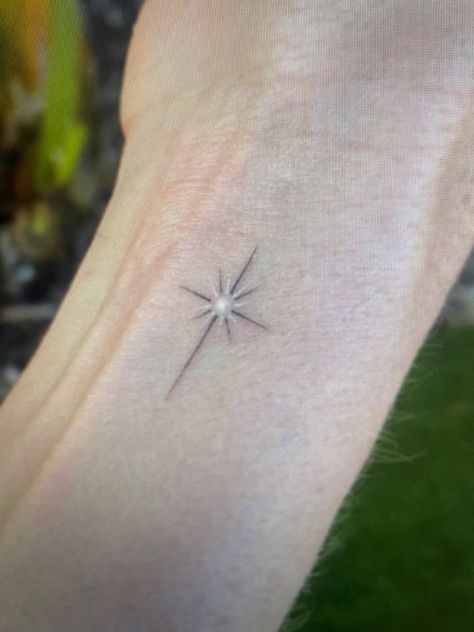 Star Crossed Tattoo, Burning Star Tattoo, Cross With Stars Tattoo, White Stars Tattoo, Cross Star Tattoo, Black And White Star Tattoo, 8 Pointed Star Tattoo Bryce, Evening Star Tattoo, Eight Point Star Tattoo