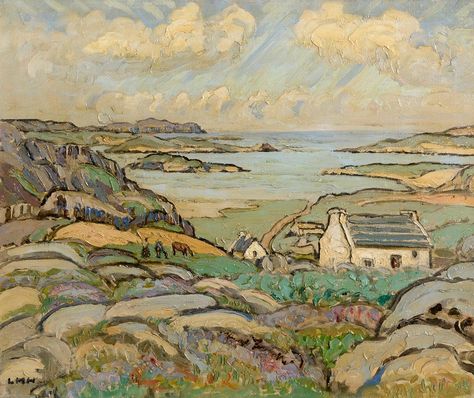 Letitia Marion Hamilton – Bunbeg, Co. Donegal (c1949) Portfolio Sketchbook, Women Painters, Gower Peninsula, Cinderella Suite, Painting Ceramics, County Donegal, Donegal Ireland, Irish Landscape, Ireland And Scotland