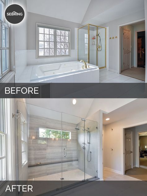 Carl & Susan's Master Bath Before & After Pictures | Home Remodeling Contractors | Sebring Design Build Master Shower, Bad Inspiration, Master Bath Remodel, Diy Bathroom Remodel, Bathroom Remodel Shower, After Pictures, Shower Remodel, Bathroom Renos, Before And After Pictures