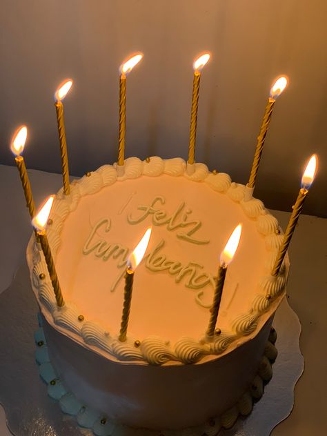 Cake With Tall Candles, Birthday Moodboard, Barbie Bday, 20 Birthday Cake, Multiple Candles, Plain Cake, Long Candles, Simple Birthday Decorations, Swag Makeup