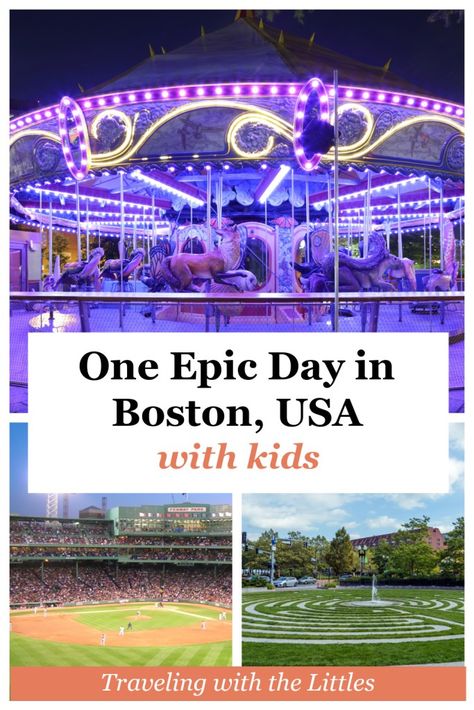 Do you have one day in Boston, and need ideas for fun things to do? Check out our one-day-in-Boston with kids itinerary! We've also included ideas for things to do in Boston if you've got a second or third day to fill! #bostonwithkids #boston #massachusetts #travelwithkids #familyvacation #onedayinboston #onedayitinerary #travelingwiththelittles #CBtravel One Day In Boston, Boston With Kids, Boston Activities, Ideas For Fun, Cape Cod Vacation, Things To Do In Boston, East Coast Usa, To Do In Boston, Boston Travel