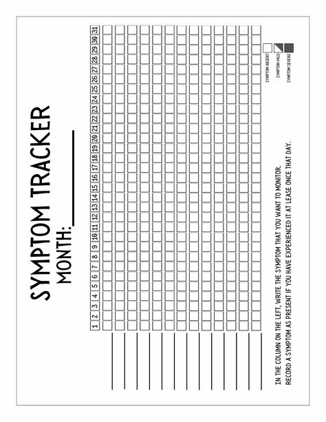 Year Tracker, Symptom Journal, Journal Tracker, Symptom Tracker, Tracker Free, Planner Icons, Medical Journals, Medication Management, Health Tracker