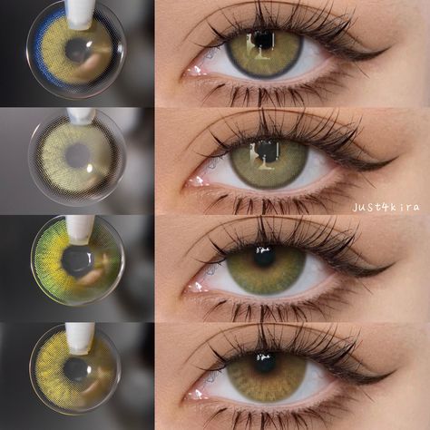 Light Green Contact Lenses, Crystal Green Eyes, Green Eyes Contact Lenses, Green Contacts On Brown Eyes, Green Eyes Contacts, Green Lenses Eye, Green Eye Lens, Green Eye Contacts, Natural Green Eyes