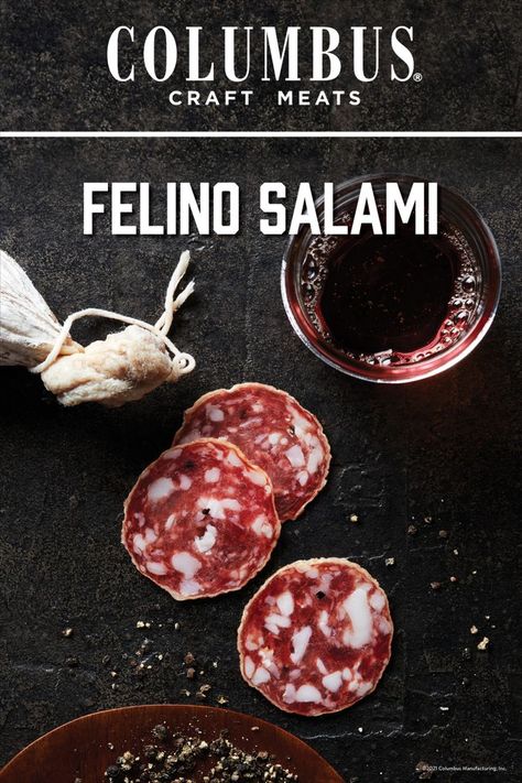 Known as “the king of salami,” our Felino Salami is inspired by a recipe from the Parma region in Italy and features cracked black pepper and sherry wine for a complex taste and a smooth texture. Salami Recipe, Salami Recipes, Sherry Wine, Charcuterie Recipes, Hunter S, Tasty Bites, Fresh Garlic, The Hunter, Flavor Profiles