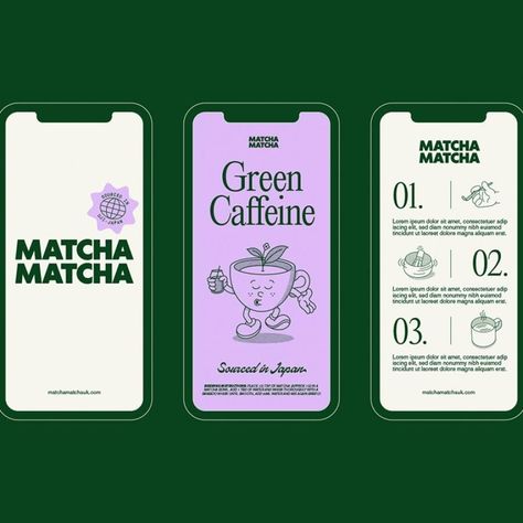 Exploring Branding and Visual Design: The Matcha Matcha Case Study Matcha Graphic Design, Blake Scott, Tea Website, Design Case Study, Food Web Design, Green Marketing, Case Study Design, Brunch Club, The Matcha