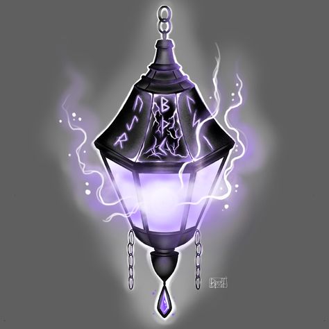 Magic Lantern Fantasy Art, Lantern Fantasy Art, Magic Catalyst, Lantern Staff, Genie Lantern, Fantasy Lantern, Cursed Aesthetic, Magical Lantern, Ghost Lantern