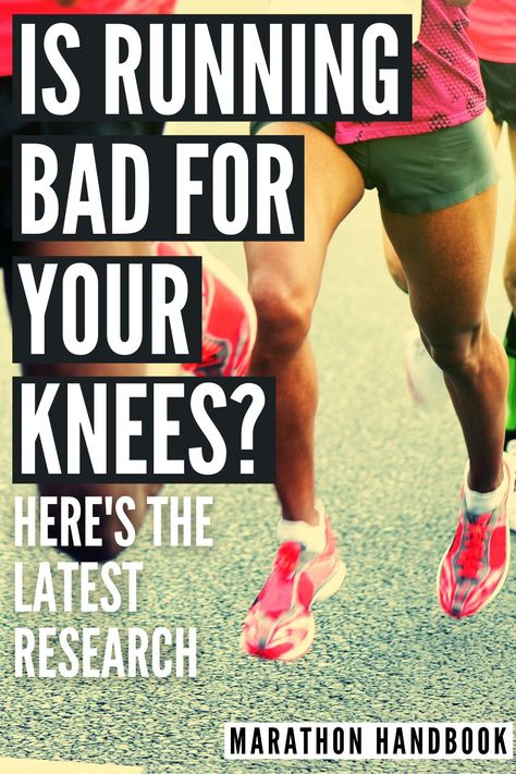 Is running bad for your knees? Despite the old urban myth that running does long-term damage to your knees, the latest research shows that the opposite is true - proper running strengthens your knees and leads to better long-term knee health! Running With Bad Knees, Jogging For Beginners, Knee Health, My Knee Hurts, Marathon Tips, Urban Myth, Running Techniques, Half Marathon Training Plan, Running Injuries