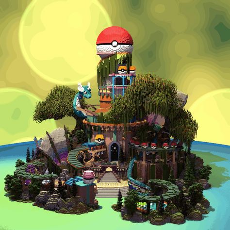 Pixelmon House, Minecraft Pokemon House, Pokemon Buildings, Pokemon Minecraft Builds, Minecraft Pokemon Builds, Minecraft Lobby Ideas, Minecraft Gym, Pokémon Minecraft, Minecraft Pokemon