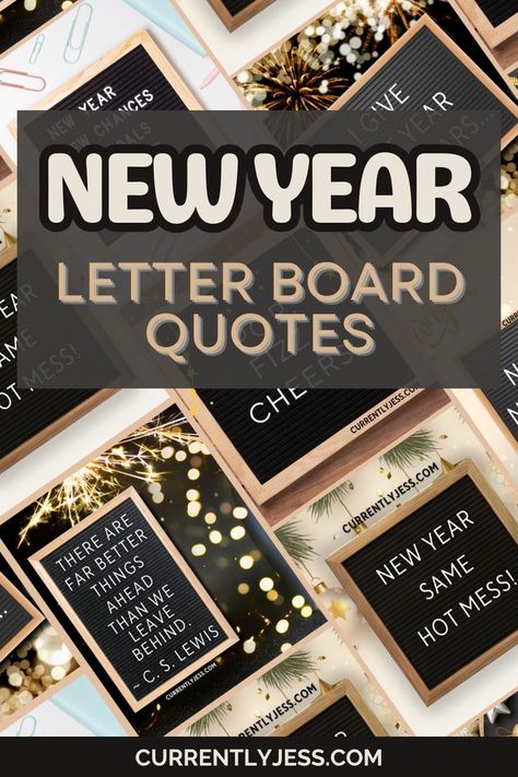 Kick off 2025 with a fresh start and a lot of laughs! Check out these 83+ fun New Year letter board quotes to bring some extra cheer to your decor. Whether you're celebrating new beginnings or just looking for a witty way to welcome the new year, these quotes will inspire and entertain. Perfect for sprucing up your home, office, or social media posts! #NewYearQuotes #LetterBoardQuotes #2025NewYear #NewYearDecor #FunQuotes2025 New Year Letter Board Quotes, New Year Letter Board, New Year Letter, Letter Board Quotes, Quotes About New Year, Board Quotes, Good Cheer, New Year Decor, A Fresh Start