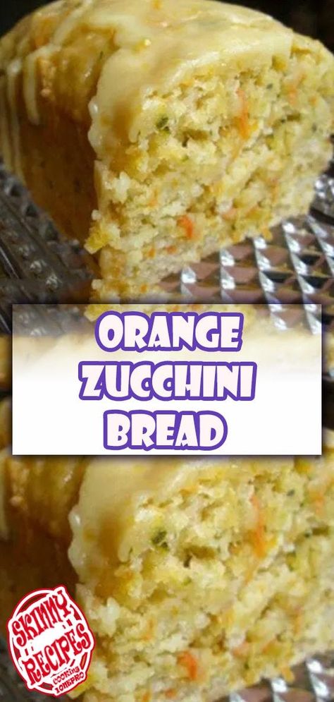 Orange Zucchini Bread Orange Zucchini Bread Recipe, Orange Zucchini Bread, Orange Zucchini, Yellow Squash Recipes, Orange Bread, Zucchini Bread Recipe, Baking Soda Uses, Dessert Bar, Zucchini Bread