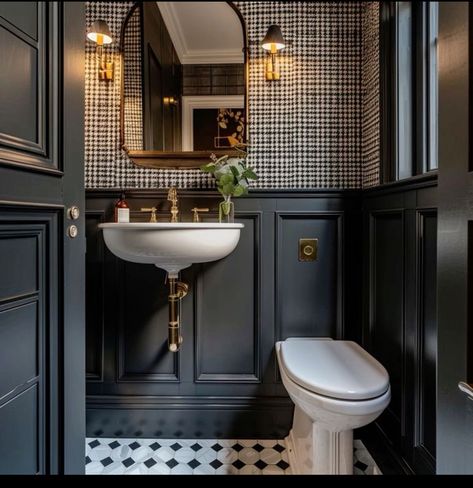 Dark powder room ideas