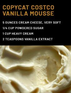 Copycat Costco Vanilla Mousse Costco Cake Filling Recipe, Vanilla Bean Mousse, Keto Mousse, Mousse Recipes Easy, Costco Cake, Vanilla Mousse, Cake Filling Recipes, Frosting Recipes Easy, Cake Filling