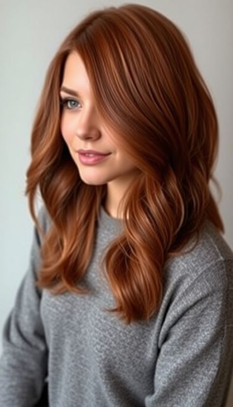 26 Brown Cinnamon Hair Color Ideas » DreamingFY Low Maintenance Red Hair Color, Lowlights For Auburn Hair, Cool Auburn Hair Color, Auburn Hair Pale Skin, Rusty Brown Hair, Cinnamon Color Hair, Light Reddish Brown Hair Color, Soft Auburn Hair Color, Tawny Hair