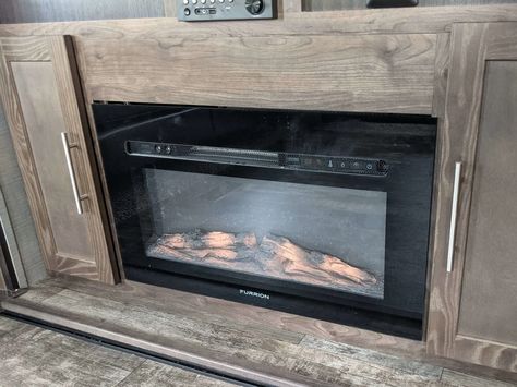 Rv Fireplace Ideas, Rv Fireplace, Electric Rv, Small Electric Fireplace, Installing A Fireplace, Popup Camper Remodel, Portable Fireplace, Wall Mounted Fireplace, Electric Fireplace Wall