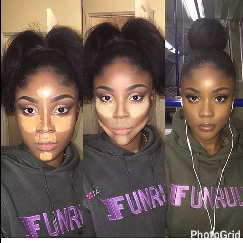 Makeup Tutorial Foundation Flawless Face, American Makeup, African American Makeup, Makeup Tutorial Foundation, Make Up Tutorials, Makeup Tricks, Trendy Makeup, Flawless Face, Dark Skin Makeup