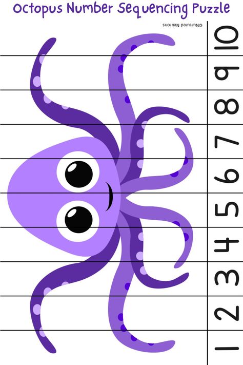 Under The Sea Math Activities Preschool, Octopus Activities For Preschool, Sea Animals Activities, Sea Animals Activities For Preschool, Sea Animals Worksheets For Kids, Octopus Kindergarten, Octopus Math Preschool, Octopus Worksheet Preschool, Sea Animal Math Activities